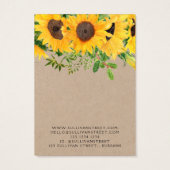 Custom Sunflower Kraft Ketting Display Kaart (Achterkant)