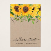 Custom Sunflower Kraft Ketting Display Kaart (Voorkant)