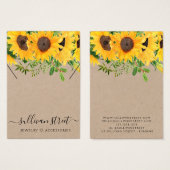 Custom Sunflower Kraft Ketting Display Kaart (Voorkant /achterkant)