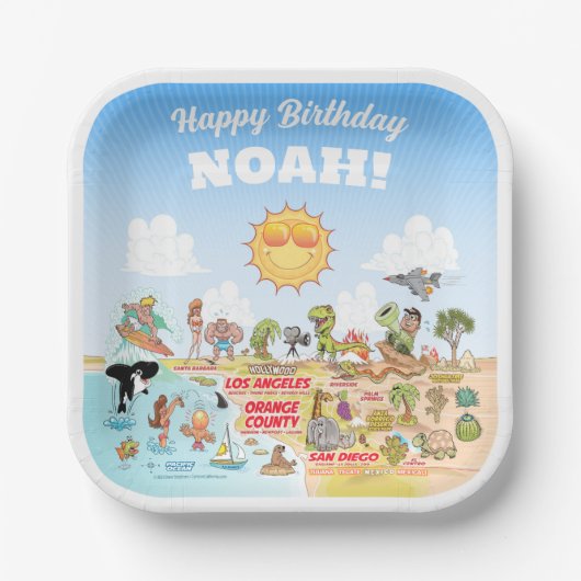 Custom Sunny SoCal Papieren Bordje (Voorkant)
