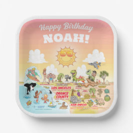 Custom Sunny SoCal Papieren Bordje