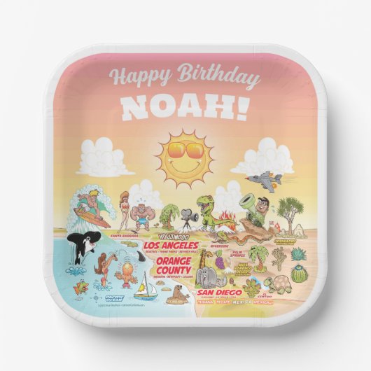 Custom Sunny SoCal Papieren Bordje (Voorkant)