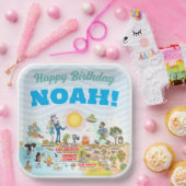 Custom Sunny SoCal Papieren Bordje (Feest)