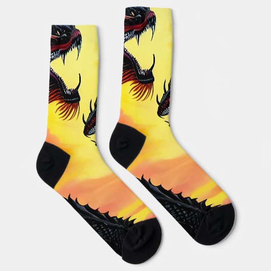 Custom Sunrise van Dragons Crew Sokken (Rechts)