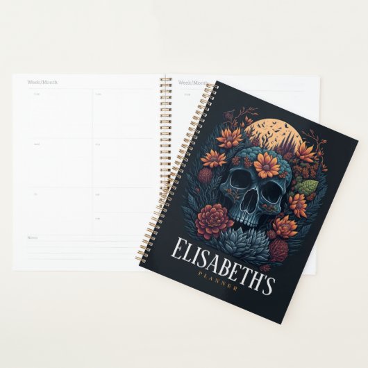 Custom Sunset Bloem cactus woestijn schedel Planner (Display)
