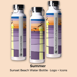 Custom Sunset Design · Event & Social Connect Waterfles