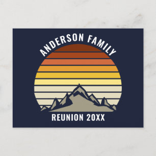Custom Sunset Mountain Family Reunion Briefkaart
