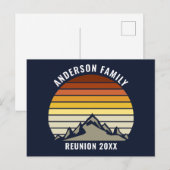 Custom Sunset Mountain Family Reunion Briefkaart (Voorkant / Achterkant)