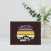 Custom Sunset Mountain Family Reunion Briefkaart (Staand voorkant)