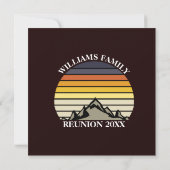 Custom Sunset Mountain Family Reunion Kaart (Achterkant)