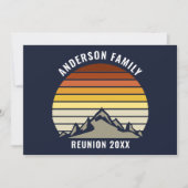 Custom Sunset Mountain Family Reunion Kaart (Voorkant)