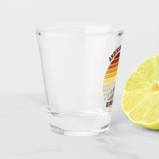 Custom Sunset Mountain Family Reunion Keepomwille Shot Glas (Links)