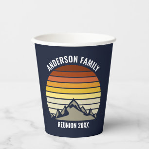 Custom Sunset Mountain Family Reunion Papieren Bekers
