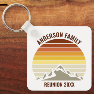 Custom Sunset Mountain Family Reunion  Sleutelhanger