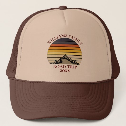 Custom Sunset Mountain Family Reunion  Trucker Pet (Voorkant)