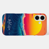 Custom Sunset Wave-Beach Case-Mate iPhone Case (Achterkant (horizontaal))
