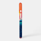 Custom Sunset Wave-Beach iPhone 16 Hoesje (Linkerkant)