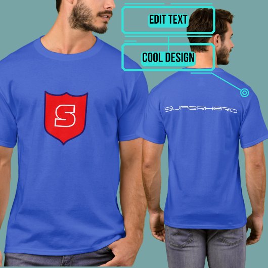 Custom Superheld Changeable Shield Geek T-shirt