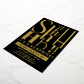 Custom Surprise Birthday Party Invite, Shhh Secret Folie Uitnodiging (Gedraaid)