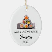 Custom Sushi Christmas, Funny Sushi Gifts  Keramisch Ornament (Rechts)