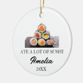 Custom Sushi Christmas, Funny Sushi Gifts  Keramisch Ornament (Links)