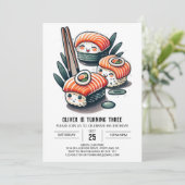 Custom Sushi Delights Verjaardag Kaart (Staand voorkant)