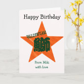 Custom Sushi Japanese Calligraphy Birthday Kaart (Gele Bloem)