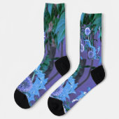Custom Sustainable Premium Sock purple thistle Sokken (Links)