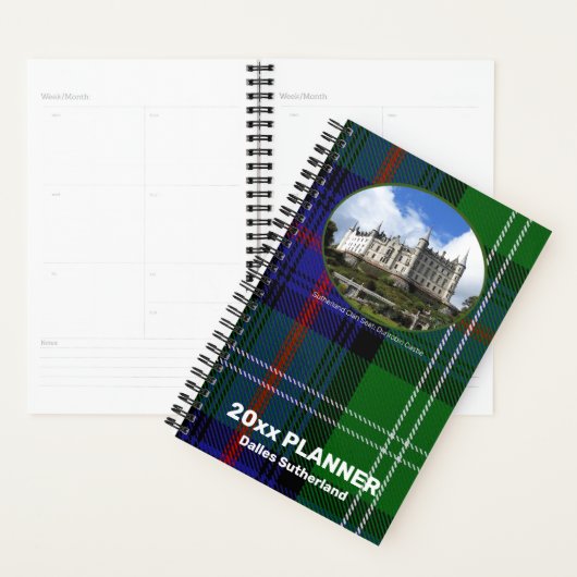 Custom Sutherland Schotse Clan Foto Weekly Planner (Display)
