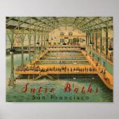 Custom Sutro Baths San Francisco California 1885 Poster (Voorkant)