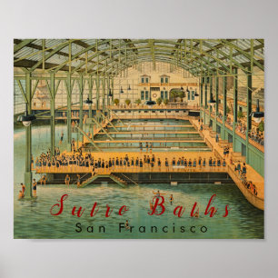 Custom Sutro Baths San Francisco California 1885 Poster