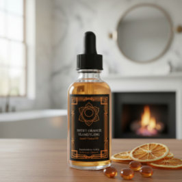 Custom Svadhisthana Sacral Chakra Essential Oil  Wijn Etiket