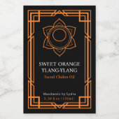 Custom Svadhisthana Sacral Chakra Essential Oil  Wijn Etiket (Enkel label)