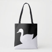 Custom Swan All-Over-Print Canvas tas (Voorkant)
