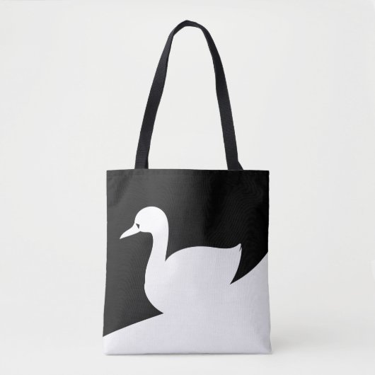 Custom Swan All-Over-Print Canvas tas (Voorkant)