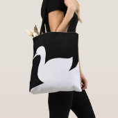 Custom Swan All-Over-Print Canvas tas (Dichtbij)