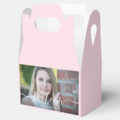 Custom Sweet 16 Roze Foto Bedankdoosjes (Geopend)