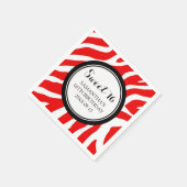 Custom Sweet 16 Verjaardag Servet Rode Zebra (Hoek)