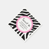 Custom Sweet 16 Verjaardag Servet Roze Zebra (Hoek)