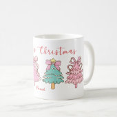 Custom Sweet Aesthetic Girly Hand Drawn Christmas  Koffiemok (Voorkant rechts)