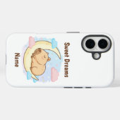 Custom Sweet Dreams Capybara iPhone Case (Achterkant (horizontaal))
