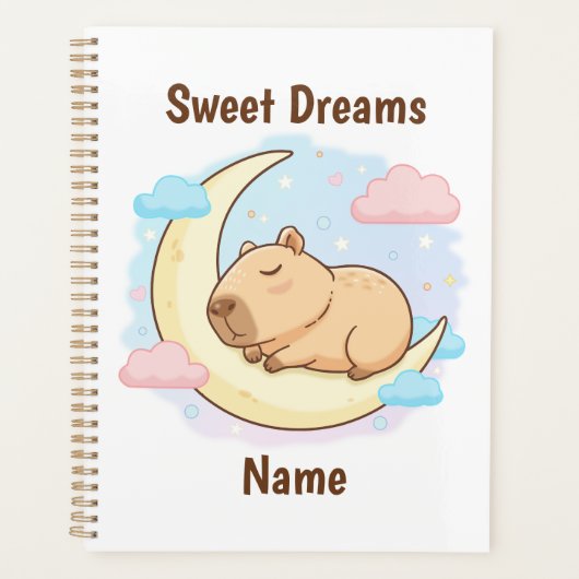 Custom Sweet Dreams Capybara Planner (Voorkant)