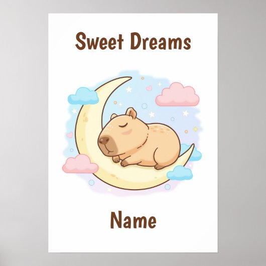 Custom Sweet Dreams Capybara Poster (Voorkant)