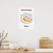 Custom Sweet Dreams Capybara Poster (Keuken)