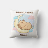 Custom Sweet Dreams Capybara Throw Pillow Kussen (Achterkant)