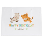 Custom Sweet Safari Gift Bag Groot Cadeauzakje (Voorkant)