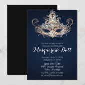 Custom Sweet Sixteen Masquerade Ball - Marine Kaart (Voorkant / Achterkant)