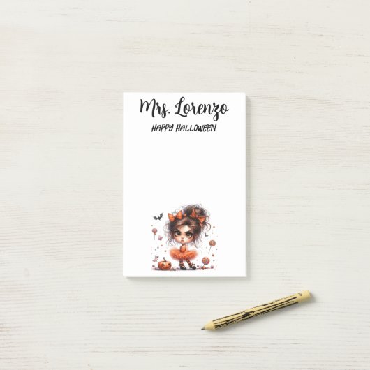 Custom Sweet Spellbound — Whimsy Meets Halloween Post-it® Notes (Op bureau)