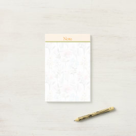 Custom Sweet waterverf bloemen Roze achtergrond Post-it® Notes