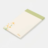 Custom sweet waterverf bloemen roze Groen Post-it® Notes (Schuin)